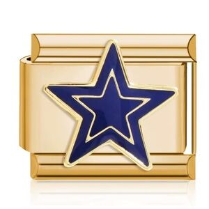 Cowboys Gold Italian Charm - Football - NEW